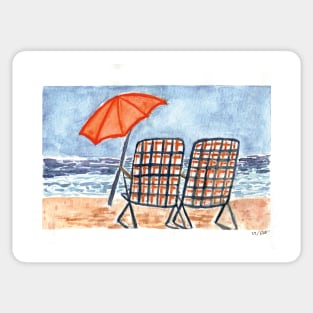 Beach Chairs Sticker